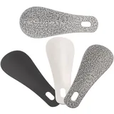 MAJORMENCH 4 Stück pack Kleiner Schuhlöffel aus Edelstahl und Pp Tragbar und Leicht für Reisen und Outdoor Praktischer Schuhhelfer für Herren und Senioren Zufällige Farbe - 10.20X3.90X0.10CM