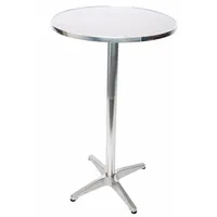 MCW Alu-Stehtisch höhenverstellbar 70/110cm, Ø=60cm ~ klappbar, Betoneinguss