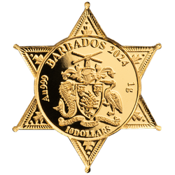 Die offizielle 999er Goldmünze "Sheriff Star"