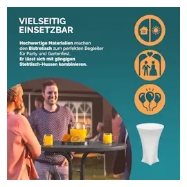 CASARIA Stehtisch Ø 70 x 110 cm Grau