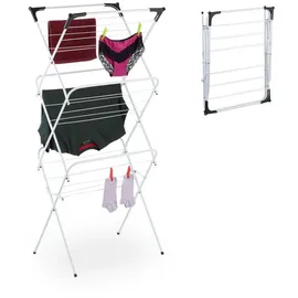 Relaxdays Turm Wäscheständer klappbar weiß