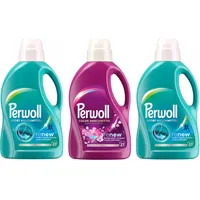 PERWOLL Flüssig Set 3x 27 WL (81WL) 1x Color Blütenrausch & 2x Sport 3x 1,35l