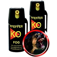 2X Pfefferspray KO-Fog je 40ml Tierabwehrspray Verteidigungsspray