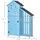 Outsunny Gartenhaus 1,30 x 0,54 m Blau