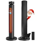 Infrarot Standheizstrahler 2000W, Heizstrahler Terrasse Outdoor Terrassenheizer 8 Heizstufen 75° Oszillation, IP65 Wasserdicht Infrarot Heizstrahler mit Fernbedienung Timer