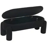 MODFU Polsterbank Bettbank Sitzbank (Aufbewahrungsbank mit großem Stauraum – Stilvoller Sitzhocker, für Schlafzimmer & Flur, ideal für Familien & Ordnungsfreunde) schwarz