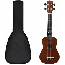 vidaXL Ukulele Set Sopran Soprano), Ukulele, Braun