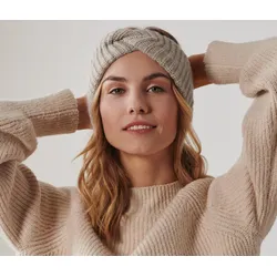 Tchibo - Stirnband mit Wolle - taupe
