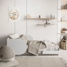 lookway Kinderbett BLOOM 90 x 200 cm Eiche lackiert