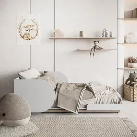 lookway Kinderbett BLOOM 90 x 200 cm Eiche lackiert