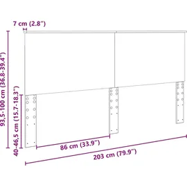 vidaXL Kopfteil Glänzend Weiß 100 cm Holzwerkstoff