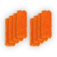 BestLivings Bodenwischer Ersatzbezug Mikrovelour Chenille Orange 8er Pack