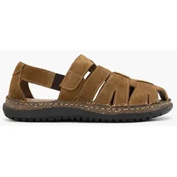Leder Komfort Sandale - Herren - braun