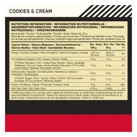 Optimum Nutrition Gold Standard 100% Whey Cookies Cream Pulver 900 g