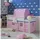 Homestyle4u Hochbett 90 x 200 cm Kiefer massiv lackiert weiß rosa