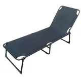 Mojawo - Gartenliege schwarz L188xB57xH30cm