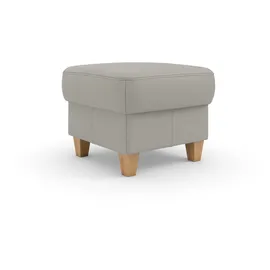 Home Affaire Polsterhocker Palmera Luxus-Microfaser 58 x 48 x 58 cm Grau