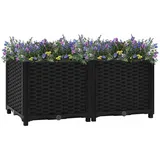 vidaXL Hochbeet 80 x 40 x 20 cm Schwarz