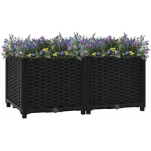 vidaXL Hochbeet 80 x 40 x 20 cm Schwarz