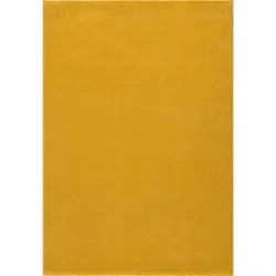 Teppich SANAT "Uni", gelb, B:200cm H:13mm L:290cm, Kunstfaser, Teppiche, robuster Kurzflorteppich, große Farbauswahl