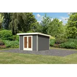 Karibu Gartenhaus Radeburg 1 grau 309x309x229