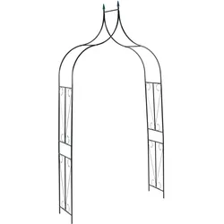 Rosenbogen Dunkelgrün 120x38x258 cm Eisen