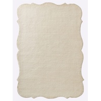 Teppich HEINE HOME Teppiche Gr. B/L: 160 cm x 230 cm, 12 mm, 1 St., beige (ecru) Schurwollteppiche