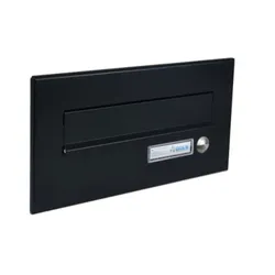 CD-26 Briefkasten Frontplatte mit Klingel in RAL 9005 (160x310 mm)