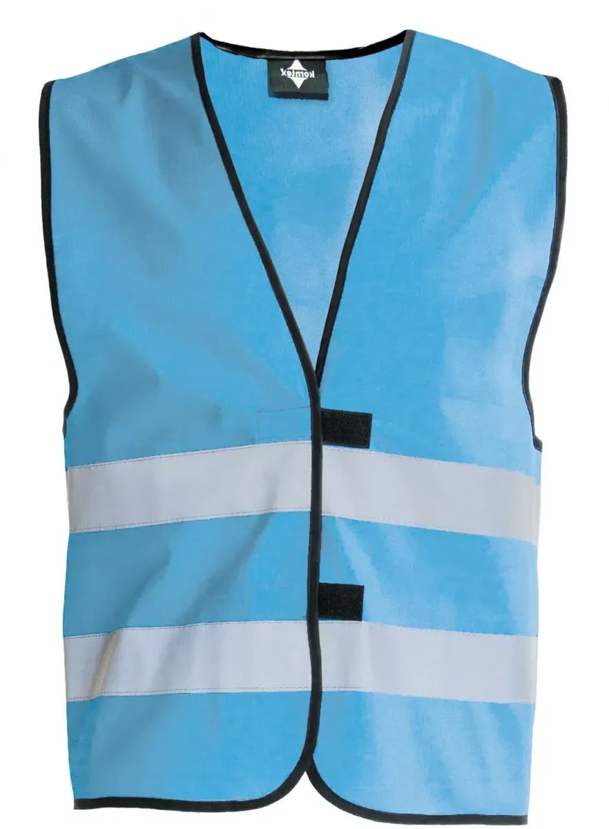 Korntex Kinder Funktionsweste Warnschutz für KW100 sky blue S (7-12 years)