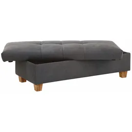 Home Affaire Hocker Lyla Luxus-Microfaser 131 x 42 x 61 cm Grau