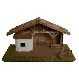 Alfred Kolbe Krippe ALFRED KOLBE "Weihnachtsdeko", braun (braun, natur), B:55cm H:28cm T:29cm, Holzwerkstoff, Weihnachtskrippen, aus Holz, 55x29x28 cm, für Figuren bis 12 cm Höhe