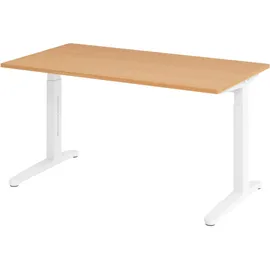 bümö Schreibtisch Serie-XB Buche / Weiß