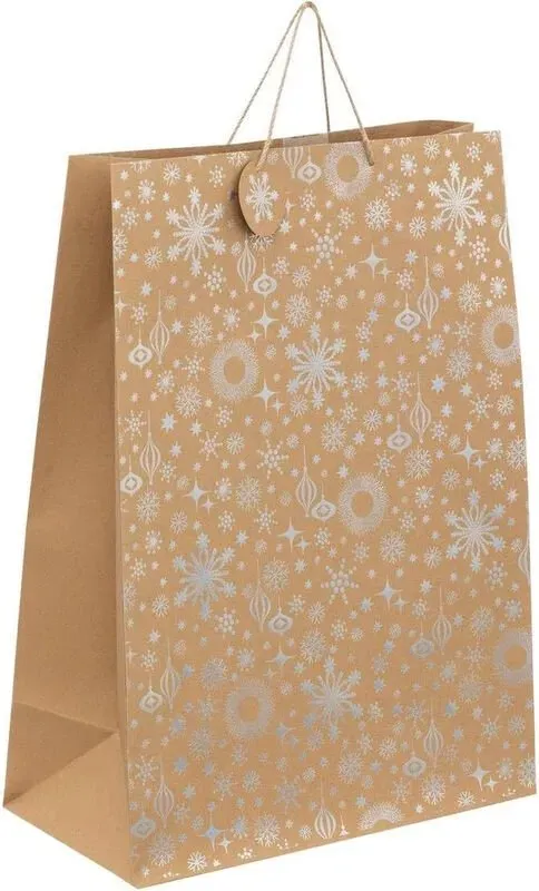 Jumbo Kraft-Geschenktasche mit holografischem Design