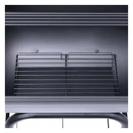 vidaXL Holzkohlegrill Smoker mit Unterer Ablage schwarz