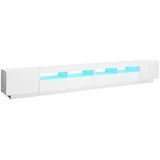 vidaXL TV-Schrank mit LED-Leuchten Weiß 300x35x40 cm
