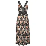 Buffalo Maxikleid Blumenmuster Schwarz