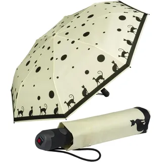 Knirps Damen Taschenschirm E.200 Duomatic - Cat ecru
