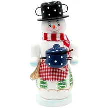 Dekohelden24 ***521786-25Räuchermann Räucherschneefrau Lisa mit Hut und Schal, ca. 25 cm