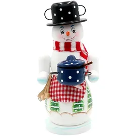 Dekohelden24 ***521786-25Räuchermann Räucherschneefrau Lisa mit Hut und Schal, ca. 25 cm