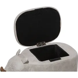 Beliani Hocker Lederoptik mit Stauraum RHINO