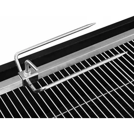 vidaXL BBQ Rotisserie Edelstahl schwarz