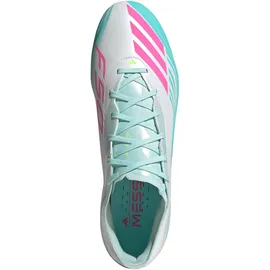 adidas F50 Messi Pro FG FG Herren Cloud White/Lucid Pink/Flash Aqua 48 2/3