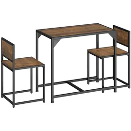 Tectake tectake® Sitzgruppe Milton Industrial Style, mit höhenverstellbaren Kunststofffüßen