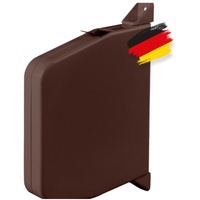 BAUHELD Aufputz-Gurtwickler Made in Germany, Für Rolladengurt 14mm & 23mm, Einfädelautomatik, Schwenkbar bis 180° braun Lochabstand: 153 mm