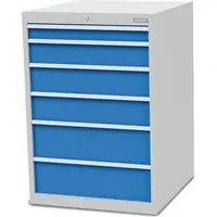 Bedrunka+Hirth Schubladenschrank Stahl 1019 x 705 x 736 mm grau/blau 6 Schubladen