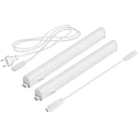 PARLAT LED Unterbau-Leuchten Rigel, je 31,3cm, 40cm Kabel, je 445lm, weiß, 2er Set