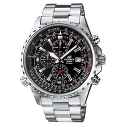 Chronograph CASIO EDIFICE "EF-527D-1AVEF", schwarz (silberfarben), Armbanduhren, Herren, Armbanduhr Chronograph, Quarzuhr, Armbanduhr, Herrenuhr, Stoppfunktion, bis 10 bar wasserdicht