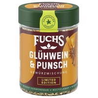 Fuchs Gewürze - Glühwein & Punsch Gewürz - weihnachtliche Gewürzmischung für Wein und Punsch - aus natürlichen Zutaten - 40 g in wiederverwendbarer, recyclebarer Dose