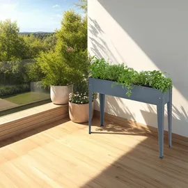 Tectake Hochbeet Calendula 98,5 x 26 x 82,5 cm Dunkelgrau