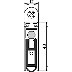 Türdichtung Kältefeind Allround® Nr.1-689 Ausl.1-s.L.958mm Alu.silberf.HLT